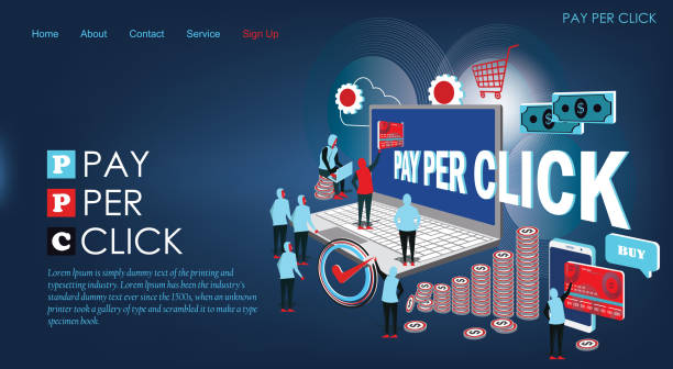Pay per click advertising campaign illustration