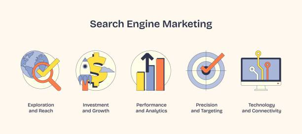 Search engine optimization and website performance illustration